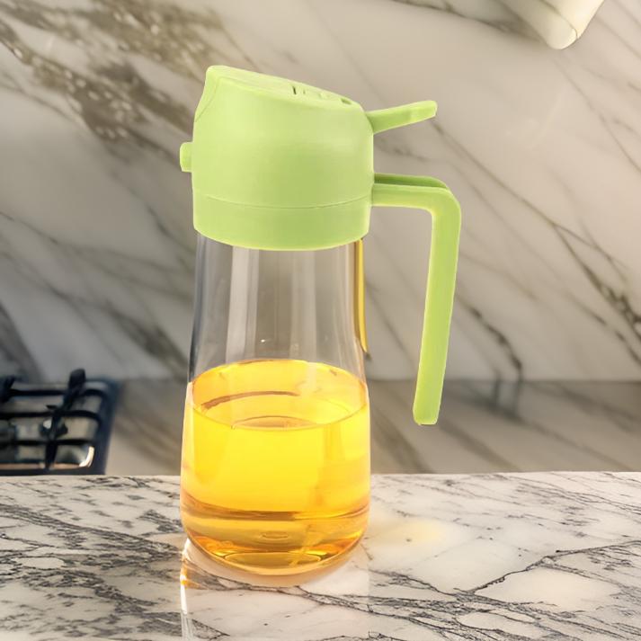 16Oz Oil Dispenser Bottle, 2-in-1 Olive Oil Dispenser and Oil Sprayer