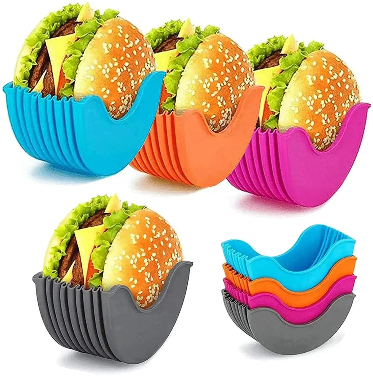 Reusable Silicone Burger Holder