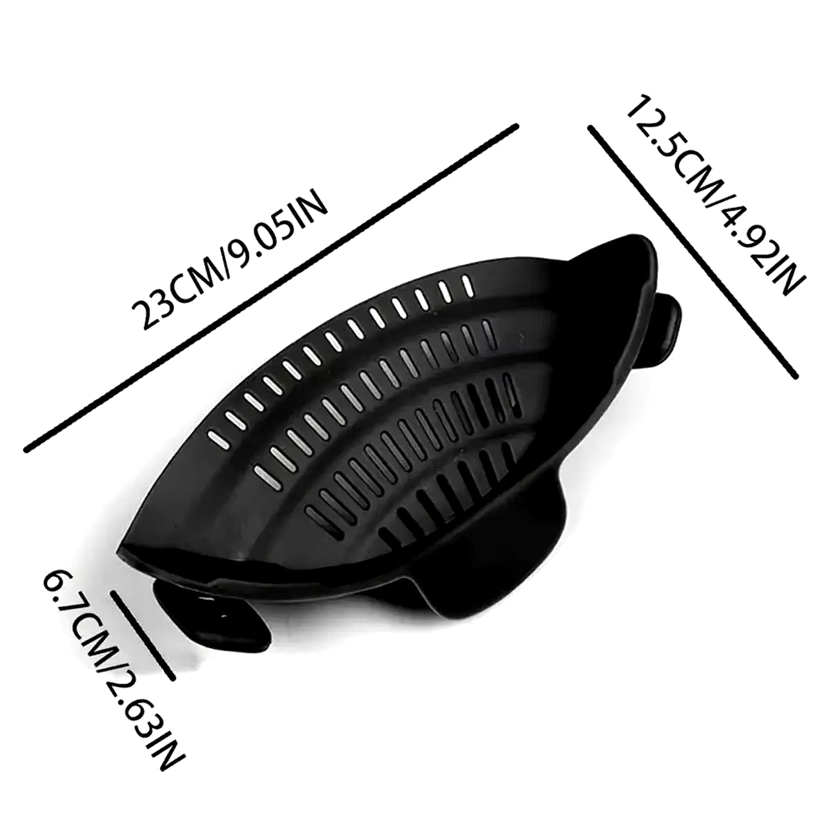 1Pc Adjustable Silicone Clip-On Strainer for Pots, Pans, and Bowls - Handheld Drainer for Noodles, Pasta